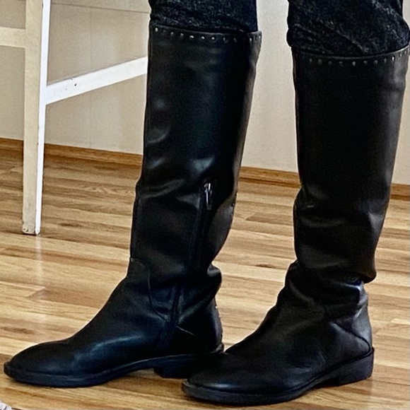 STEVEN by STEVE MADDEN Zeeland Black Riding Boots - Picture 5 of 10